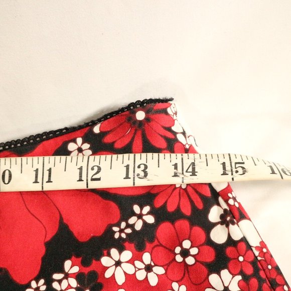 vtg VALERIE STEVENS Floral A-Line Mid Length Skirt Sz 4 US - Picture 8 of 11